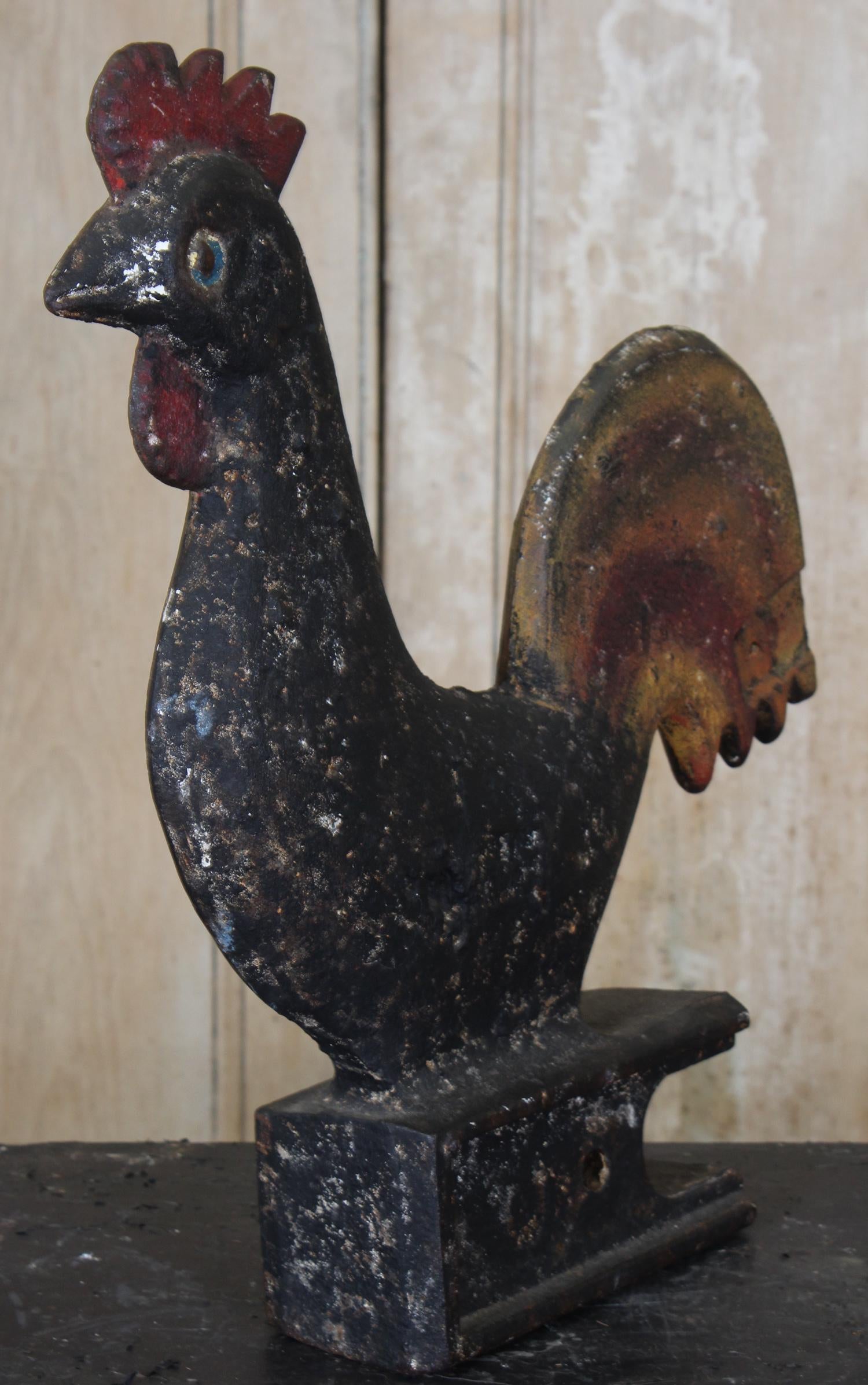 LARGE U BASE ROOSTER WEIGHT IN OLD PAINT
